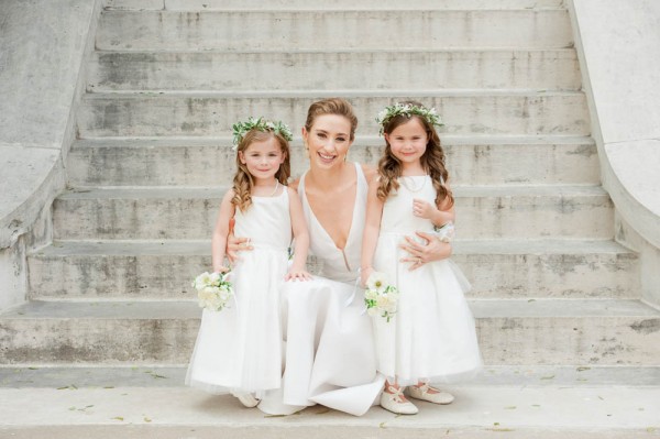 adorable flower girls with modern accessories