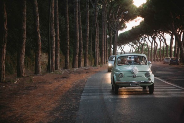 Fiat 500 wedding car