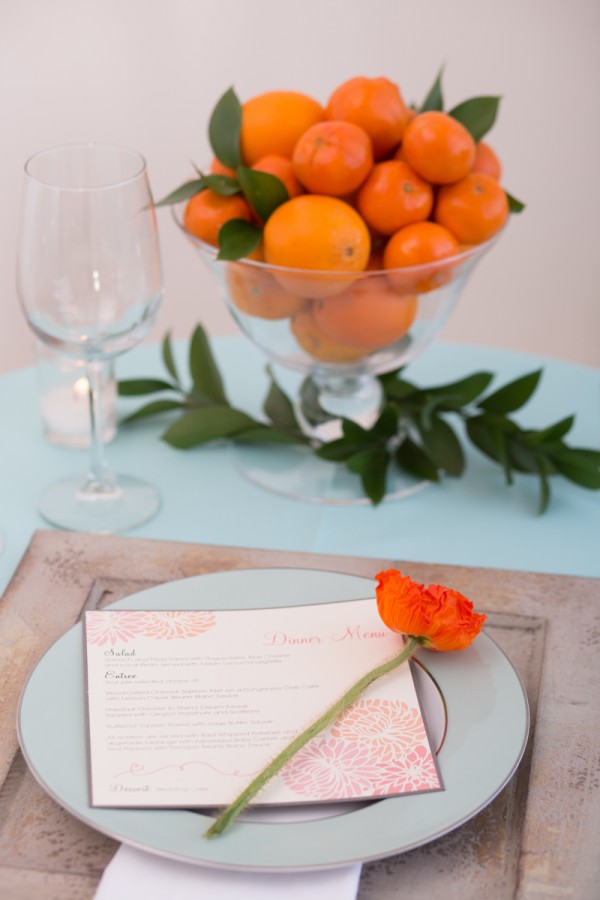 citrus wedding decor