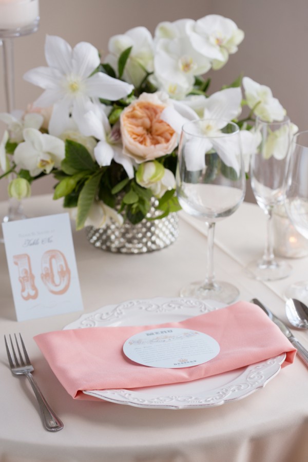 elegant pink and ivory wedding decor
