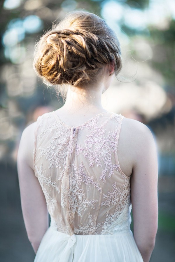 lace back Leanne Marshall wedding gown