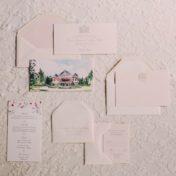 French inspired wedding invitations