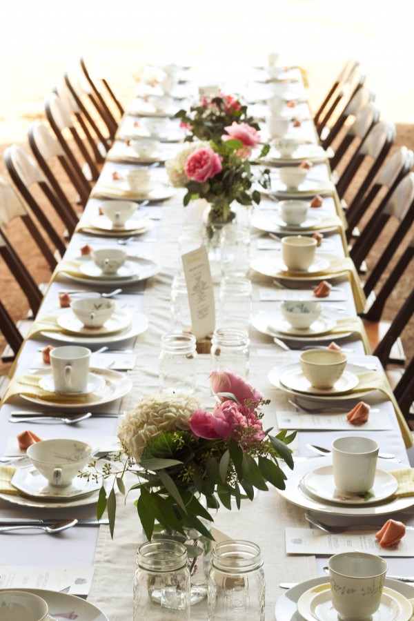 vintage reception place settings