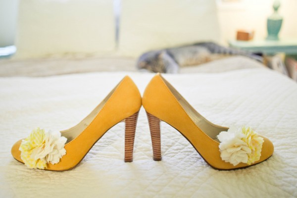 yellow wedding shoes