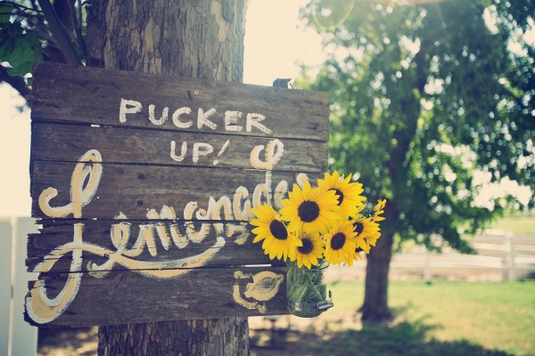 cute rustic wedding sign
