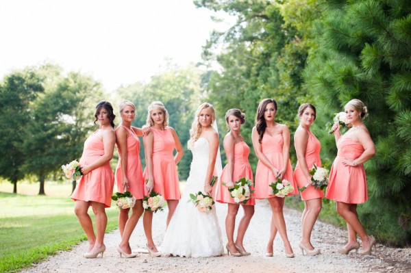 peach bridesmaids dresses