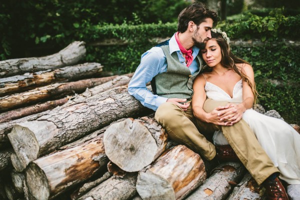 rustic wedding portrait