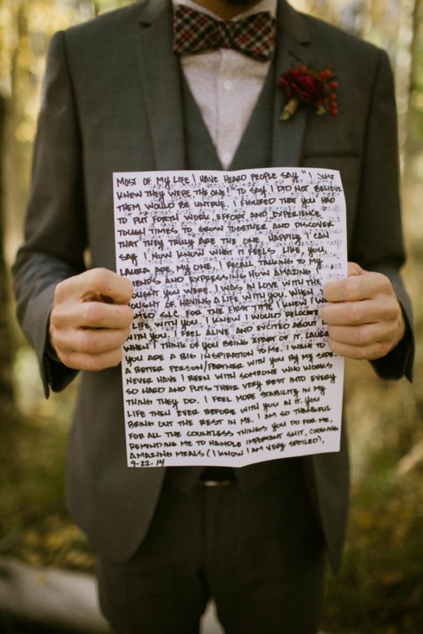 handwritten vows