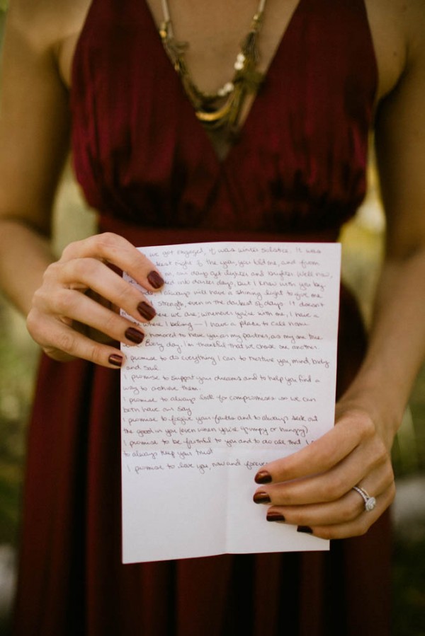 handwritten vows