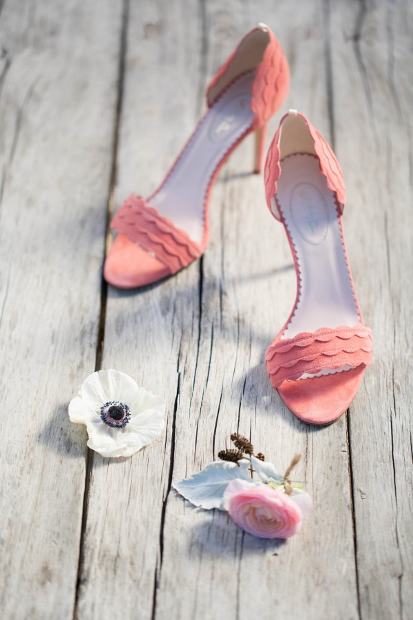 light pink bridal shoes