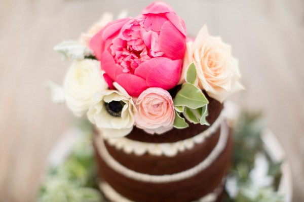 peony cake topper