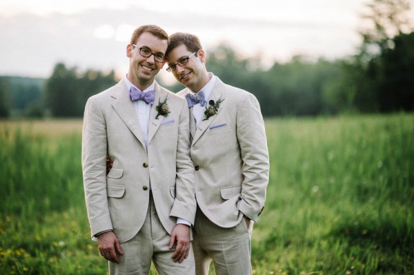 lavender and sage groom attire