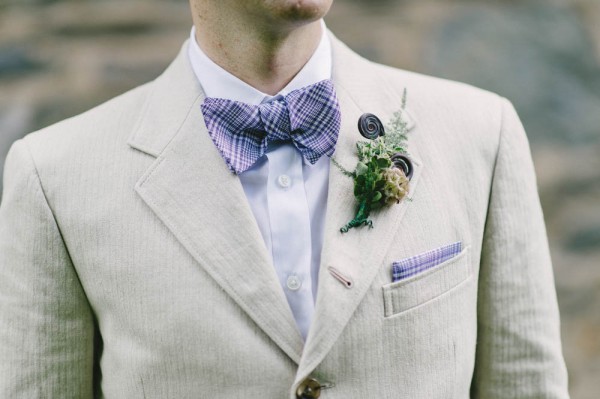 plaid purple bow tie