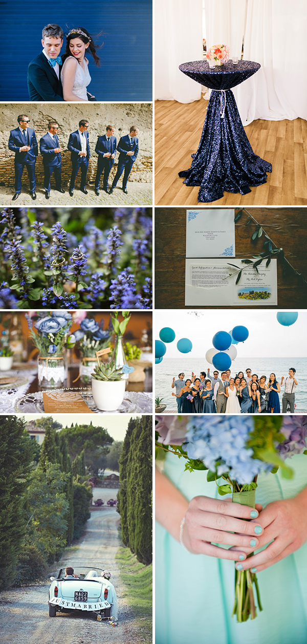 blue ombré wedding inspiration