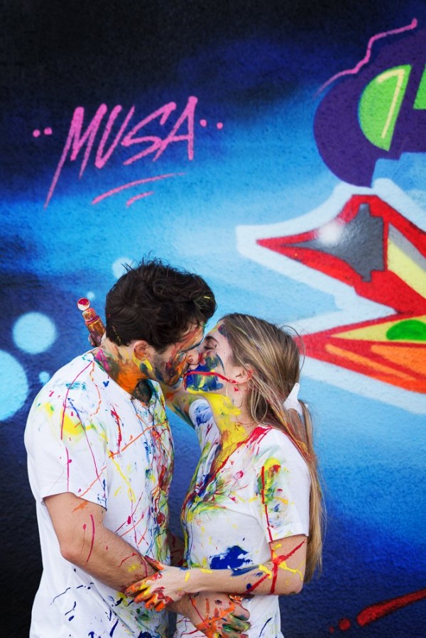 colorful engagement in Miami
