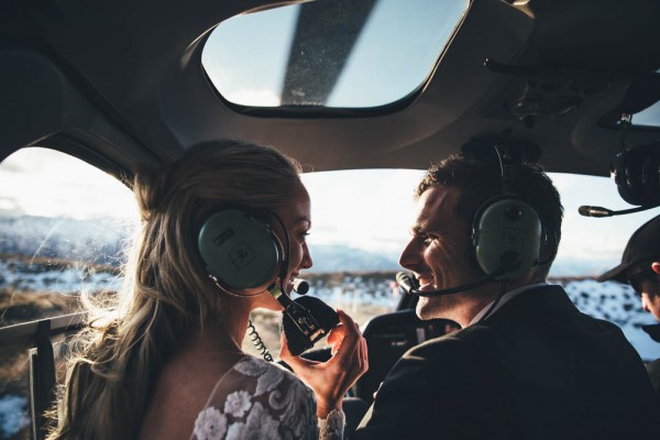 epic helicopter wedding