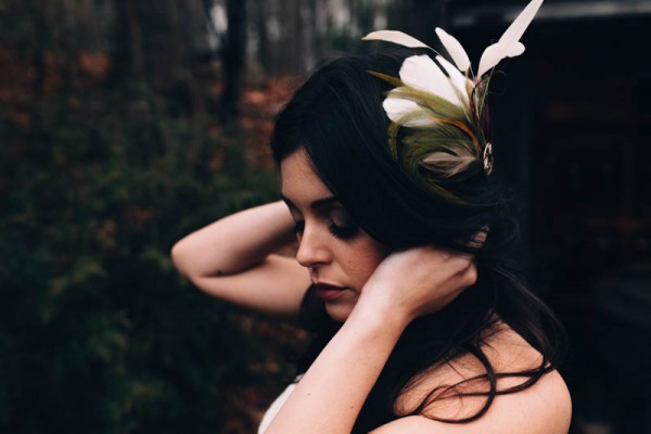 bridal feather headpiece