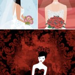 Custom Bridal Illustrations and Thank You Notes from Butterflies Kiss