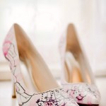 Personalized Hand Painted Wedding Shoes by Figgie Shoes