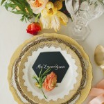 Honeycomb and Hexagon Wedding Inspiration Photo Shoot by Kelly Dellinger Events and Spindle Photography