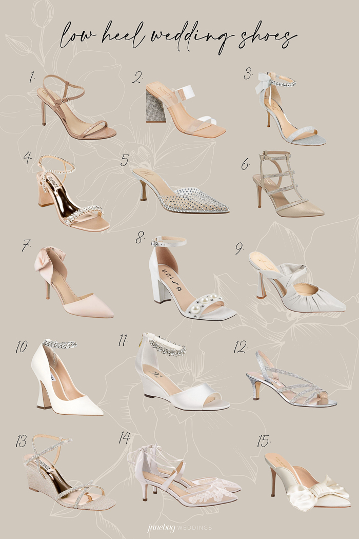 Wedding shoes not store heels