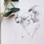 Handcrafted Wedding Portraits from CWdrawings + a Giveaway!