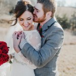 Rustic Winter Wedding with Red Accents