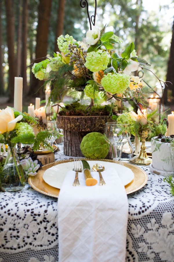 Green Woodland Wedding Inspiration | Junebug Weddings