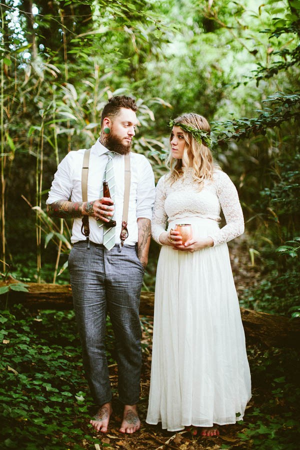 Alternative Forest Wedding Inspiration Junebug Weddings 8804