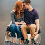 Casual Engagement Session Canoeing in Alberta