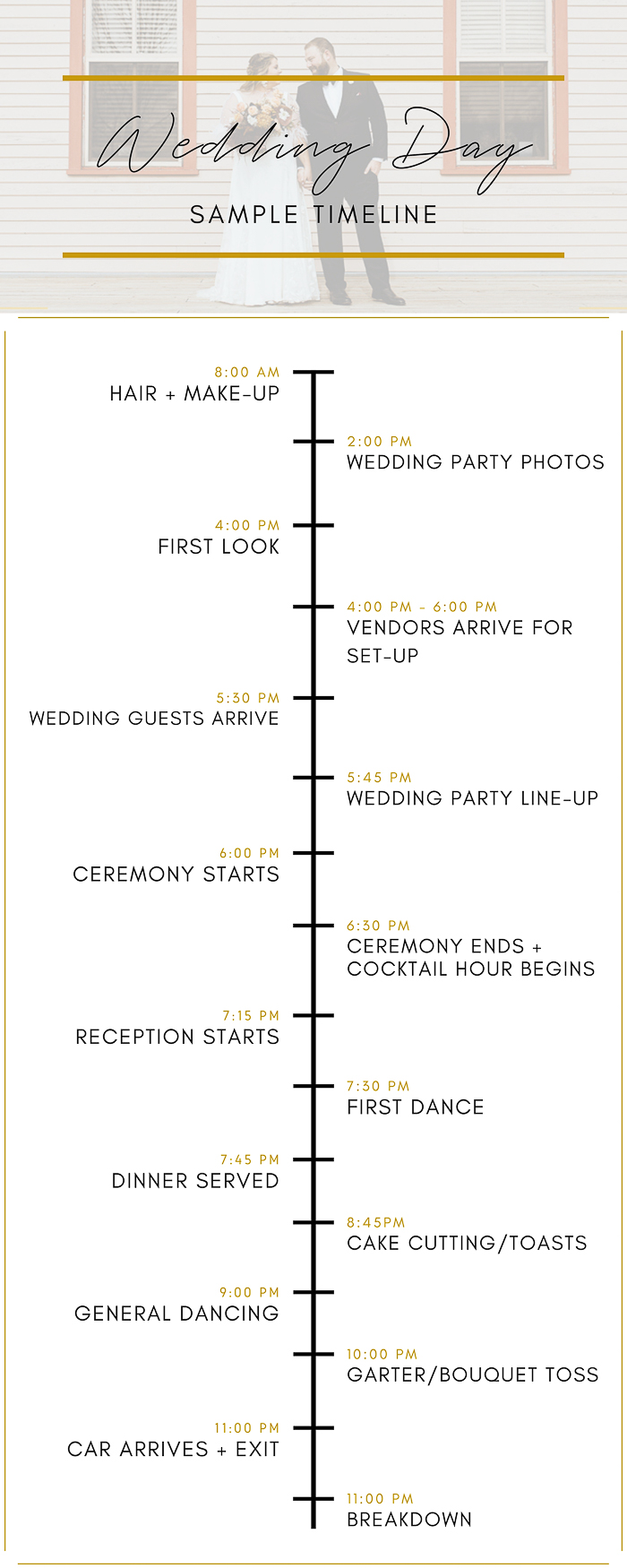 How To Create The Perfect Wedding Day Timeline Junebug Weddings vlr