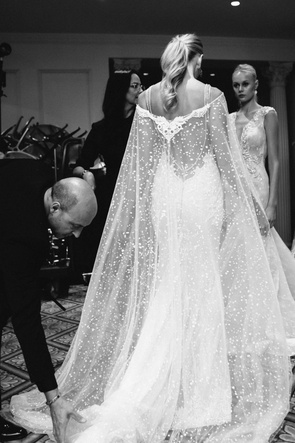 Exclusive Look Backstage at Bridal Fashion Week 2015 | Junebug Weddings