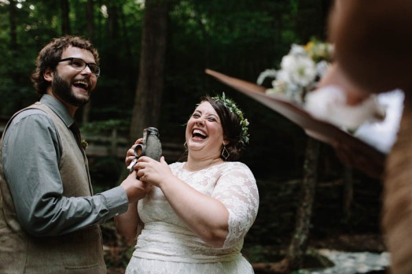 Earthy Forest Elopement at Ricketts Glen State Park | Junebug Weddings