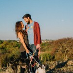 Dog Lovers Engagement Photos in Plano, Texas