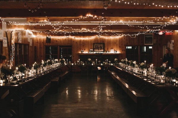 This Black And White Log Cabin Wedding Is Pure Cozy Chic Junebug