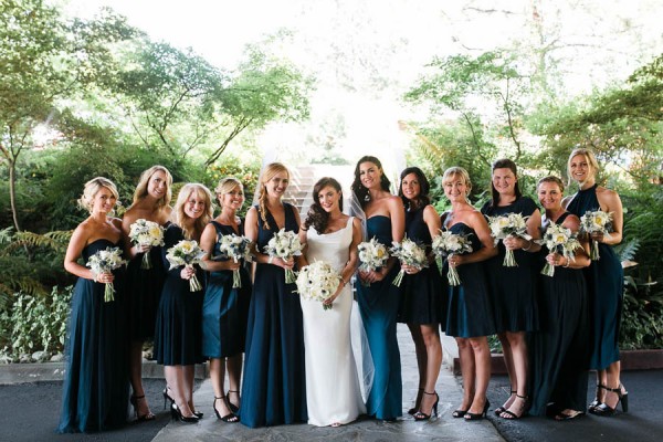 Chic Blue and White Wedding Overlooking Bass Lake | Junebug Weddings