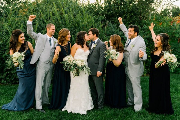 Navy and Gold Barn Wedding in Denver | Junebug Weddings