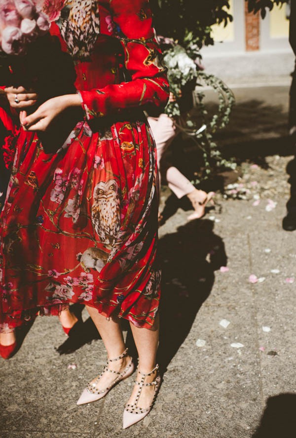 red dolce and gabbana dress