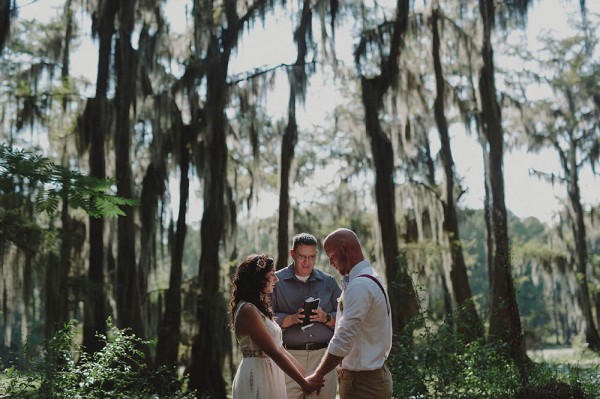 Barefoot Texas Elopement on Caddo Lake Junebug Weddings