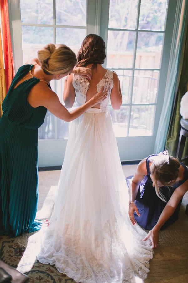 This California Bride Had Her Mother's Gown Altered Into a Crop Top