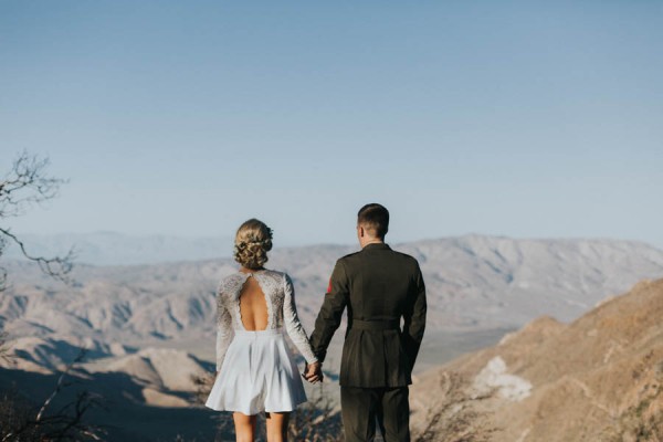 Vintage-Inspired Bride-Marine-Corps-Groom-Said-I-Do-Along-Pacific-Crest-Trail-24