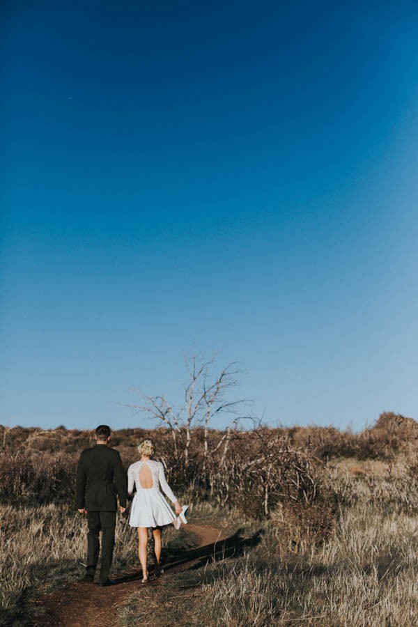 Vintage-Inspired Bride-Marine-Corps-Groom-Said-I-Do-Along-Pacific-Crest-Trail-27