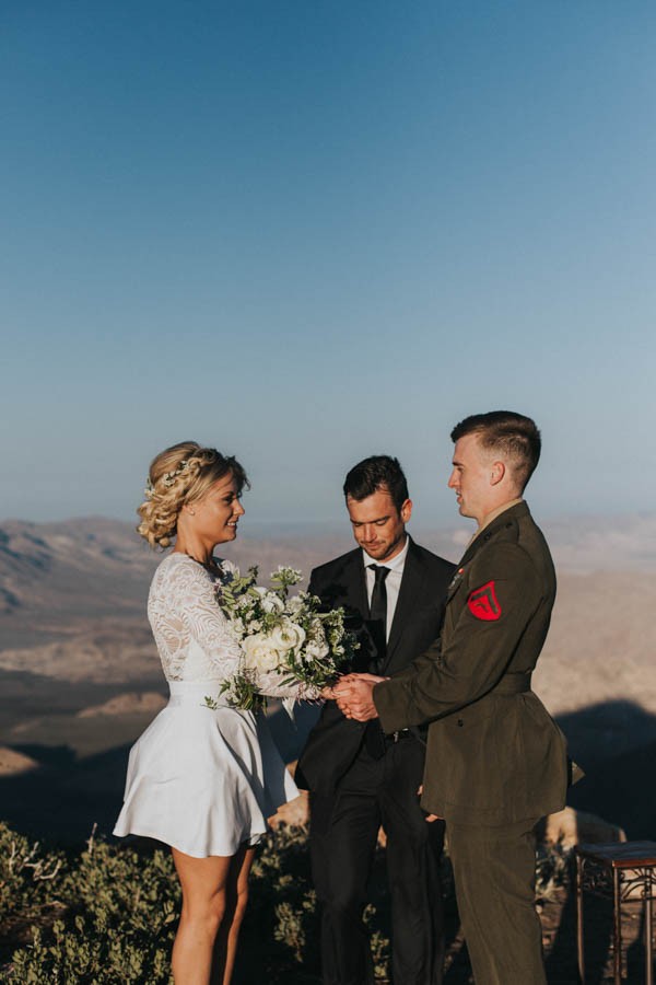 Vintage-Inspired Bride-Marine-Corps-Groom-Said-I-Do-Along-Pacific-Crest-Trail-30