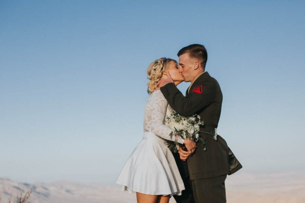 Vintage-Inspired Bride-Marine-Corps-Groom-Said-I-Do-Along-Pacific-Crest-Trail-35