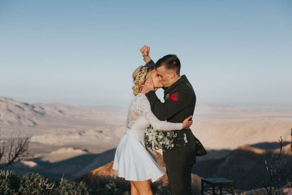 Vintage-Inspired Bride-Marine-Corps-Groom-Said-I-Do-Along-Pacific-Crest-Trail-36