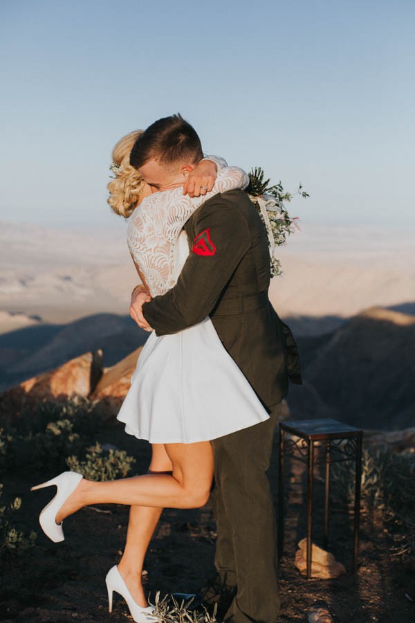 Vintage-Inspired Bride-Marine-Corps-Groom-Said-I-Do-Along-Pacific-Crest-Trail-37