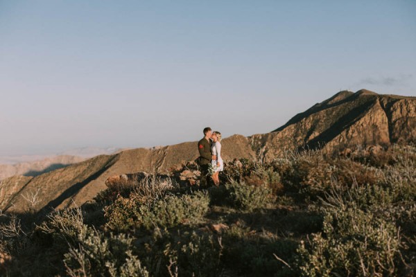 Vintage-Inspired Bride-Marine-Corps-Groom-Said-I-Do-Along-Pacific-Crest-Trail-39