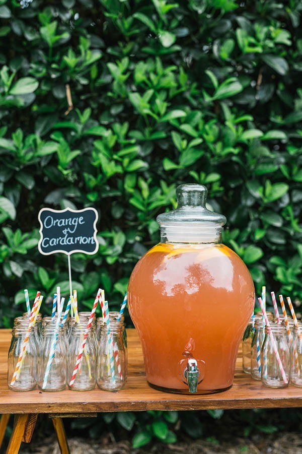 Backyard Entertaining + Outdoor Drink Station Idea