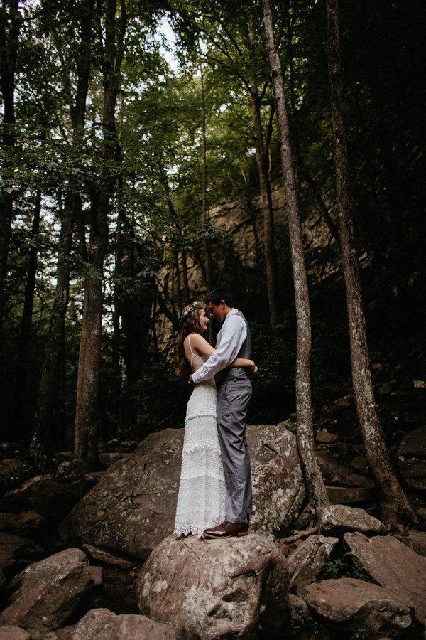 Incredibly Intimate Waterfall Elopement at Cloudland