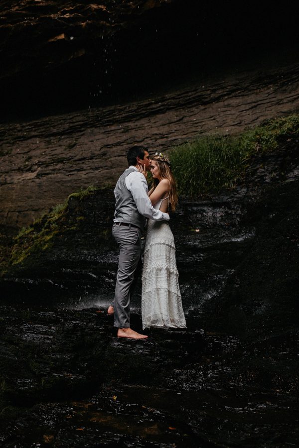 Incredibly Intimate Waterfall Elopement at Cloudland Canyon State Park